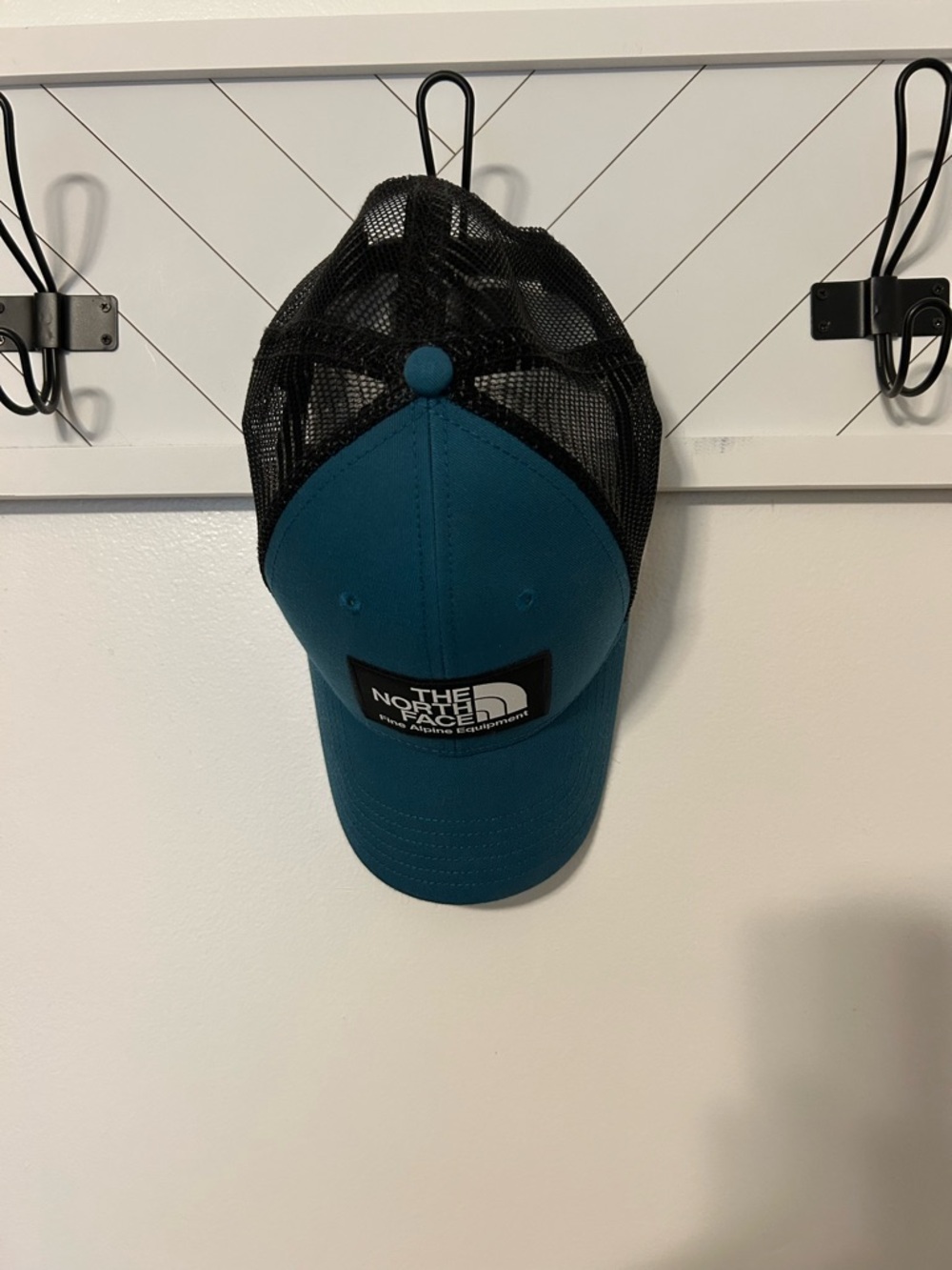The North Face Teal and Black Mesh Trucker Hat